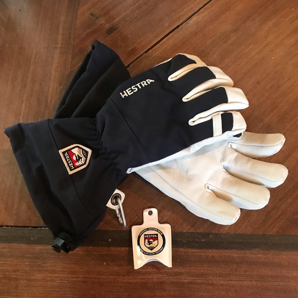Hestra Ski Gloves: Army Leather Heli // sz 10
